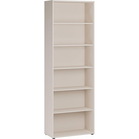 Bucherregal mit 6 Fachern aus Holzwerkstoff in Kaschmirbeige, 73,7 ¡Á 216,7 ¡Á 34,8