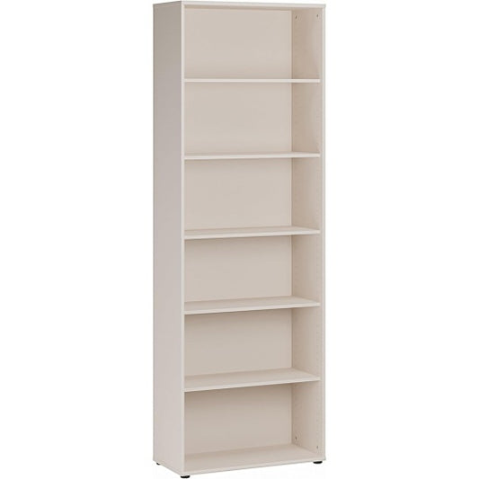 Bucherregal mit 6 Fachern aus Holzwerkstoff in Kaschmirbeige, 73,7 ¡Á 216,7 ¡Á 34,8